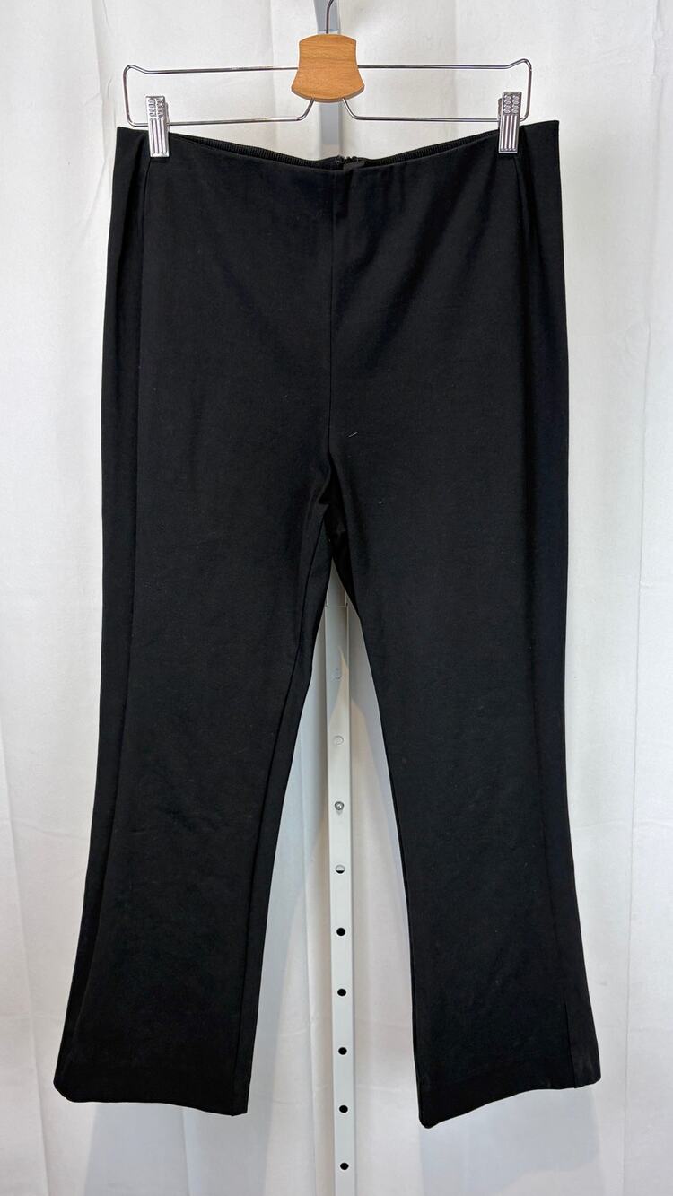 RAG & BONE Kick Flare High Rise Ankle Pants Back Zip Cotton Blend Black Size 12